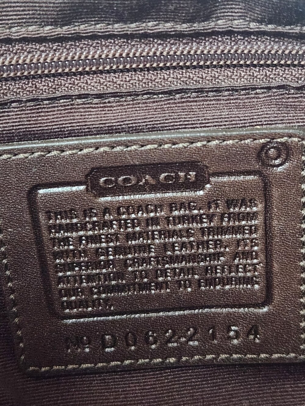 VGC COACH D062-2154 Signature Jacquard Shoulder Bag Red Y2K Brown Leather - Picture 11 of 12